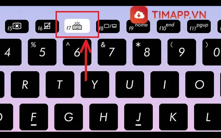 cách bật đèn bàn phím laptop Asus