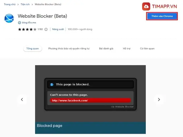 Sử dụng WebSite Bloker - Cách chặn trang web trên máy tính