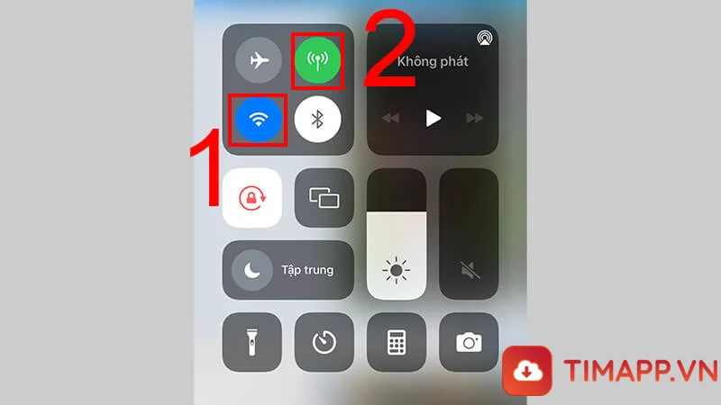 Kiếm tra kết nối Internet để sửa lỗi  máy iPhone không nhận Sim