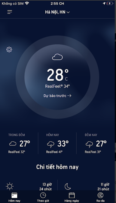 accuweather cho ios
