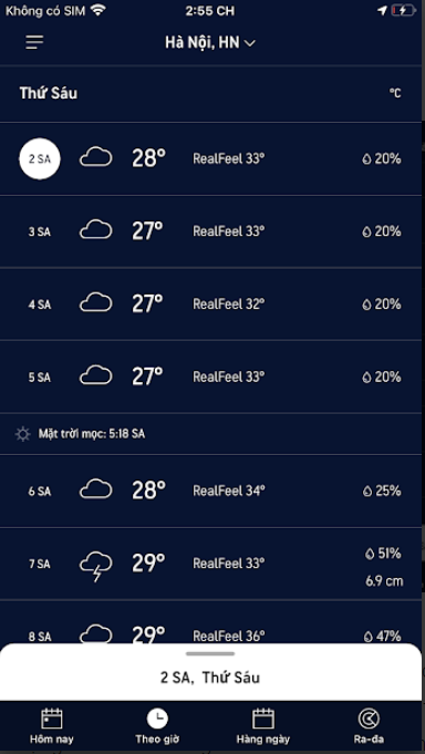 accuweather cho ios