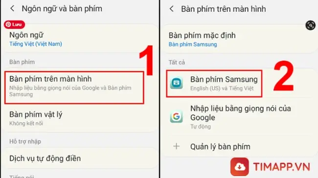 Cài đặt bàn phím Tiếng Việt để nhắn tin có dấu trên điện thoại Samsung
