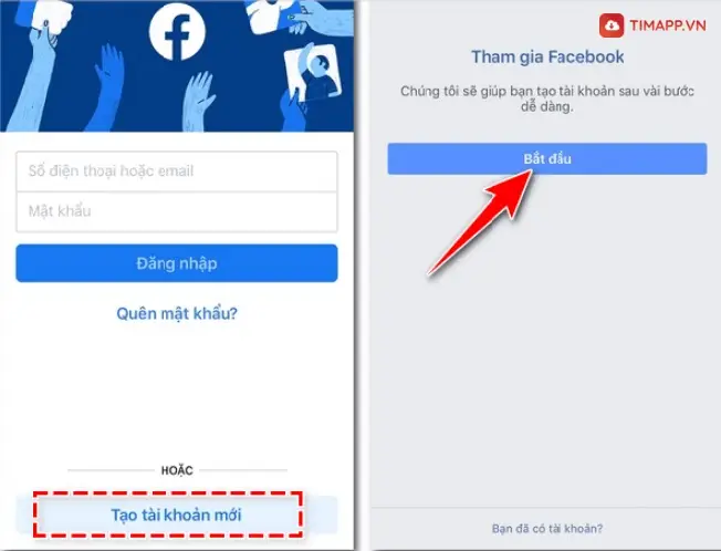 Cách tạo tài khoản Facebook trên điện thoại bằng ứng dụng
