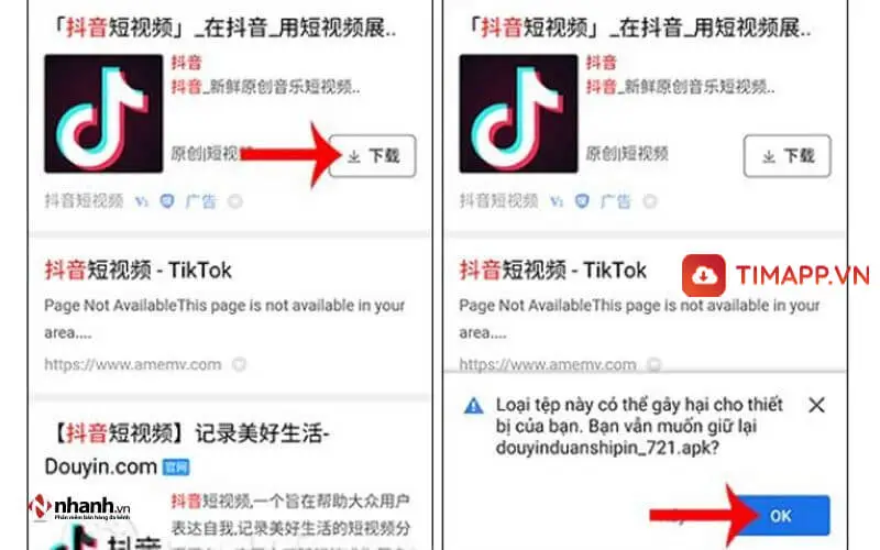 Cách tải Tiktok Trung Quốc trên điện thoại Android bằng Baidu
