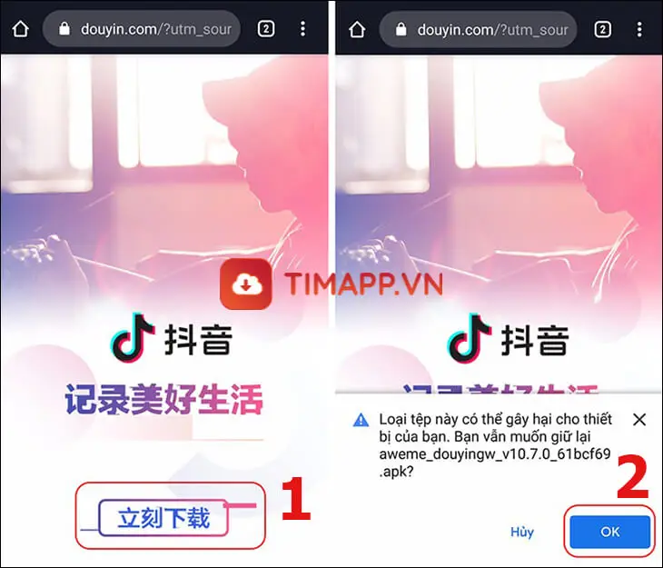 Cách tải Tiktok Trung Quốc về điện thoại Android