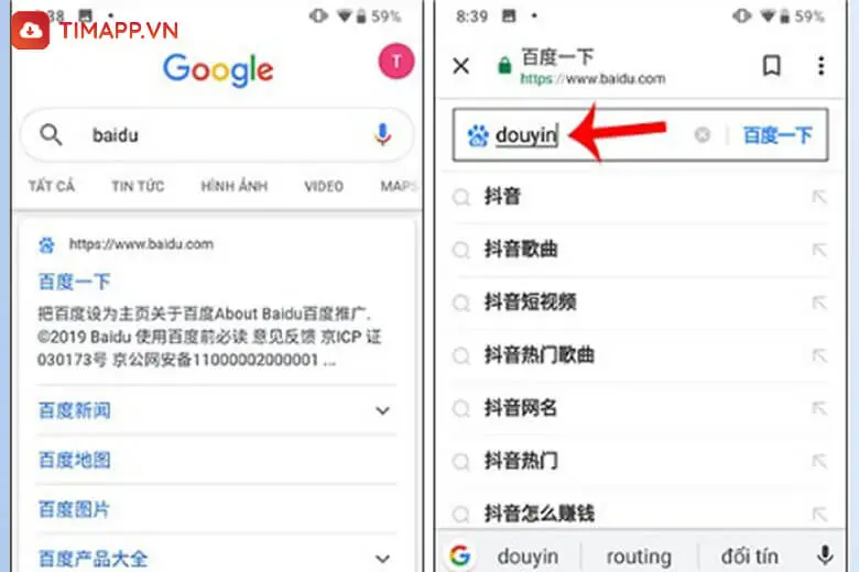 Hướng dẫn tải TikTok Trung Quốc APK trên Baidu