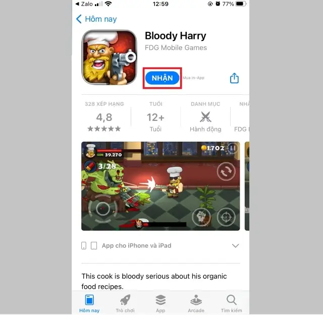 Cài đặt Bloody Harry cho iOS