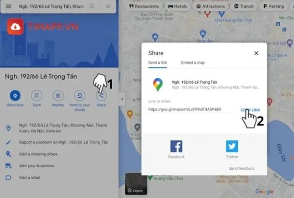 Cách chia sẻ vị trí trên Zalo bằng Google Maps