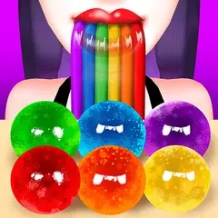 ASMR Rainbow Jelly – Nhai kẹo