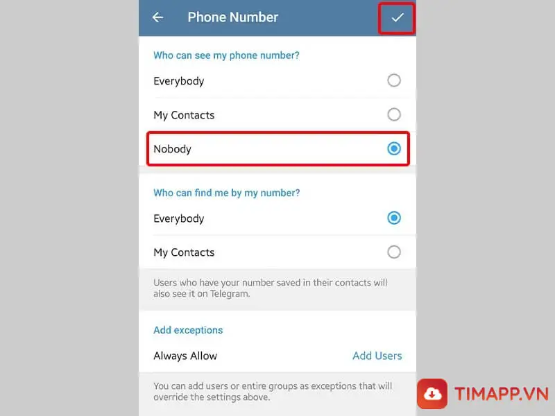 Cách ẩn số điện thoại trên Telegram với điện thoại Android siêu đơn giản