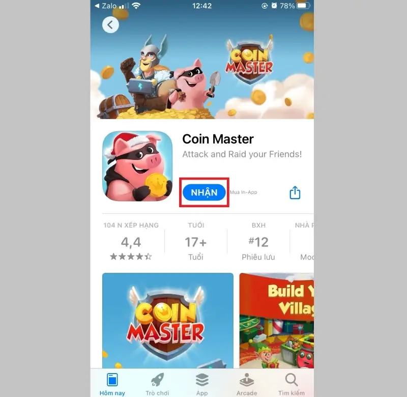 Cách cài đặt Coin Master trên iOS