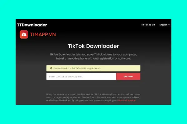 xóa logo TikTok bằng TikTok Downloader