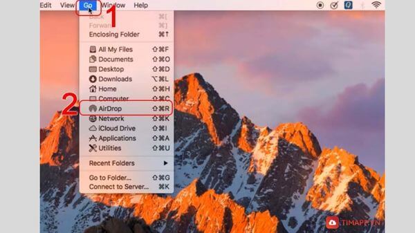 Cách bật tính năng Airdrop trên macbook