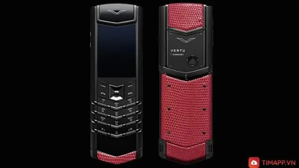 Vertu Signature V Pure Black Lizard Red - điện thoại Vertu đắt nhất thế giới 