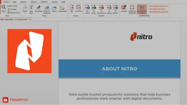 Nitro PDF Reader  top ứng dụng đọc PDF 