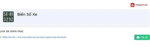 Các tải và cài đặt app Biển số xe về Android