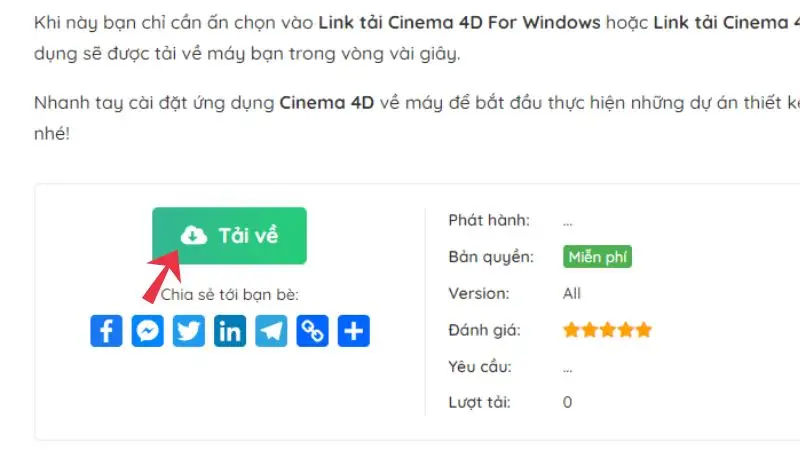 Cinema 4D tải cực nhanh về máy tính chỉ với 60 giây 