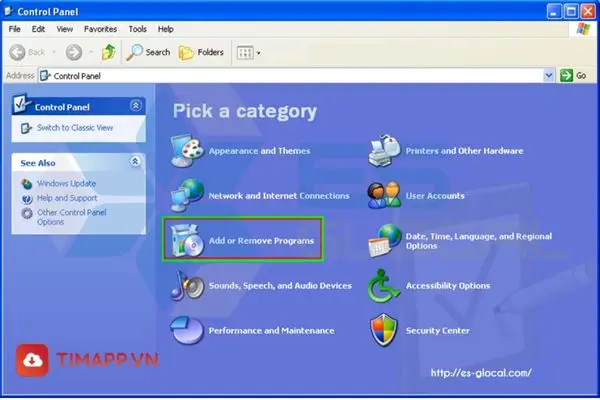 Hướng dẫn xóa/gỡ phần mềm trên Windows XP