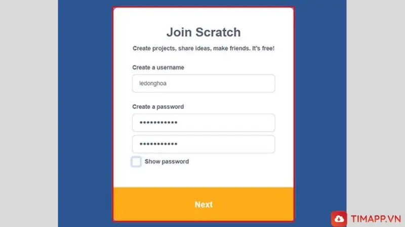 tạo tài khoản trên Scratch siêu đơn giản 