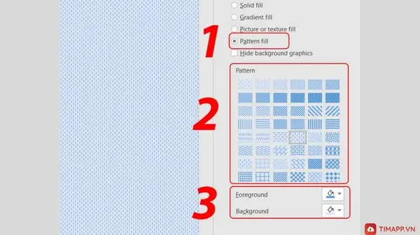 tạo hình nền Powerpoint bằng Pattern fill