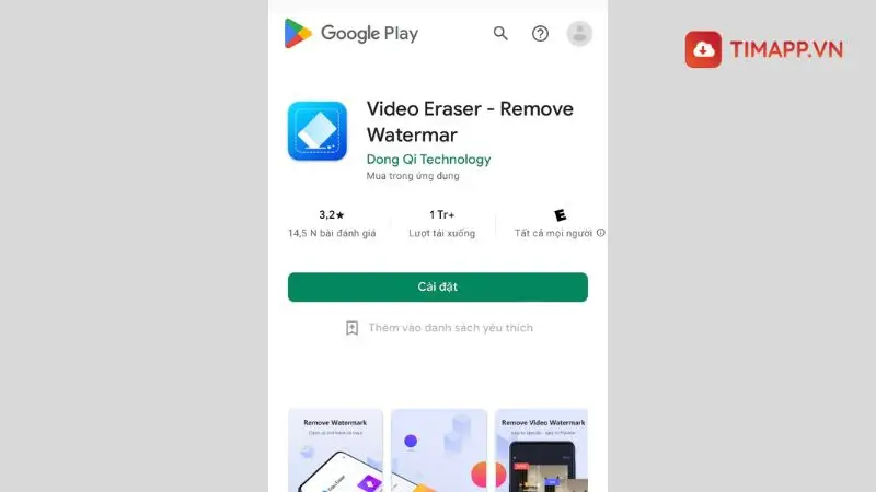 Cách cài đặt ứng dụng Video Eraser trên điện thoại Android