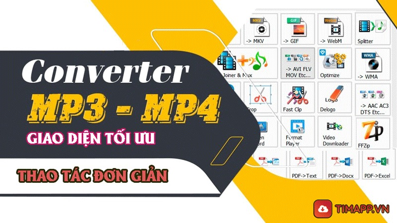 Convert Mp4 to MP3 thao tác đơn giản - giao diện tối ưu