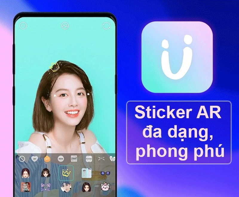 FaceU - Sticker đa dạng, phong phú 