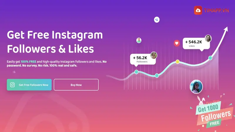 GetInsta - app tăng follow Instagram miễn phí