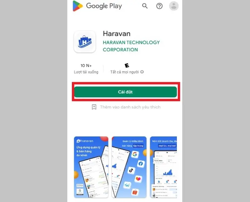 Cách cài đặt Haravan cho Android