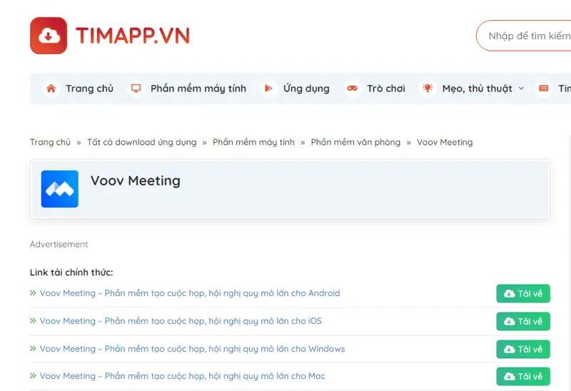 Hướng dẫn cách tải và cài đặt phần mềm VooV Meeting