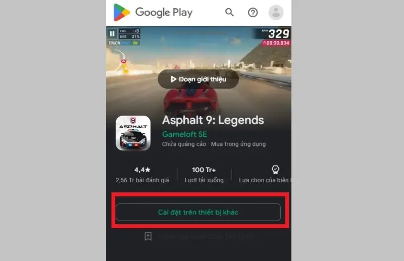 Cài đặt Asphalt 9: Legends cho Android