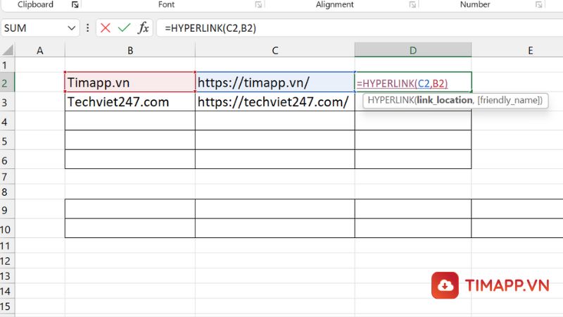 các hàm cơ bản trong Excel hàm hyperlink 
