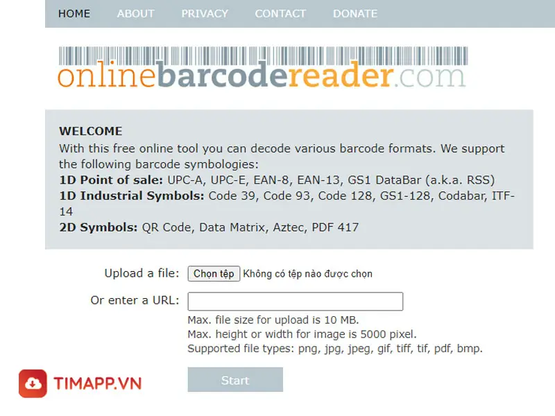 kiểm tra mã vạch online bằng website Online Barcode Reader
