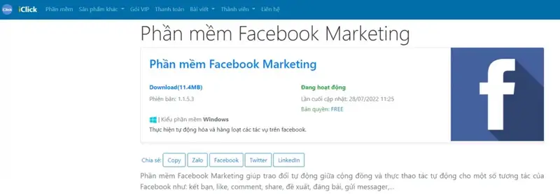 phần mềm marketing facebook miễn phí