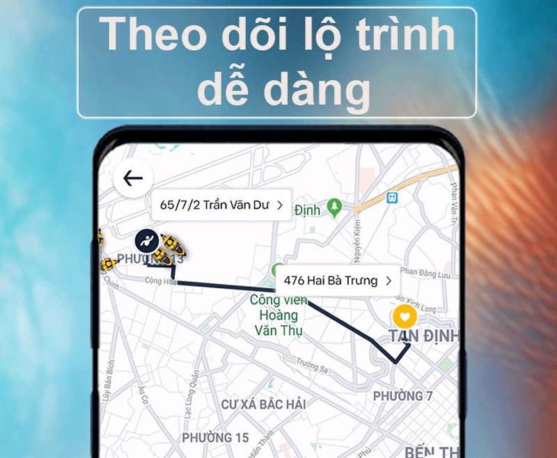 Be - de dang theo doi lo trinh cua chuyen di 