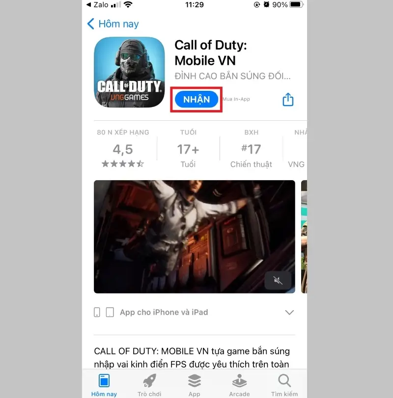 Cách tải game Call of Duty Mobile trên iOS