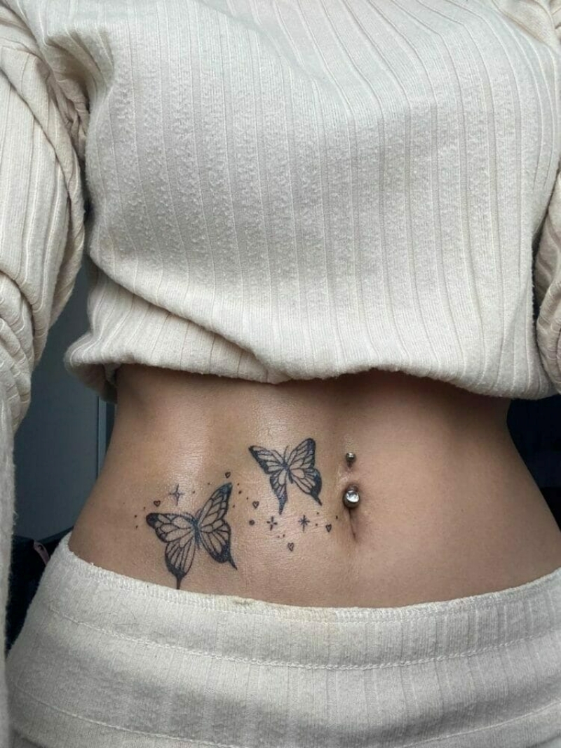 Hình xăm eo quyến rũ