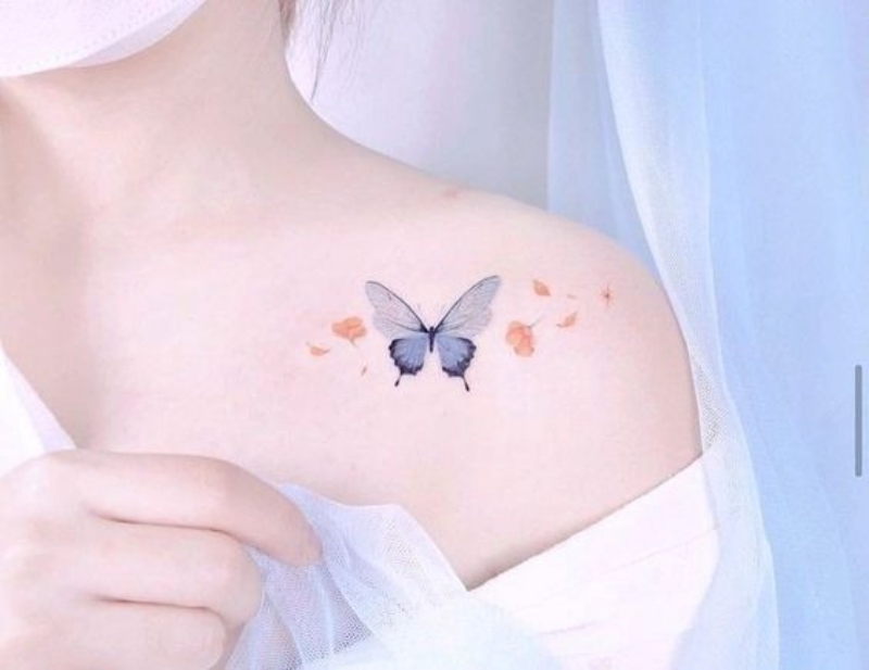 Hình xăm bả vai ấn tượng cho nữ