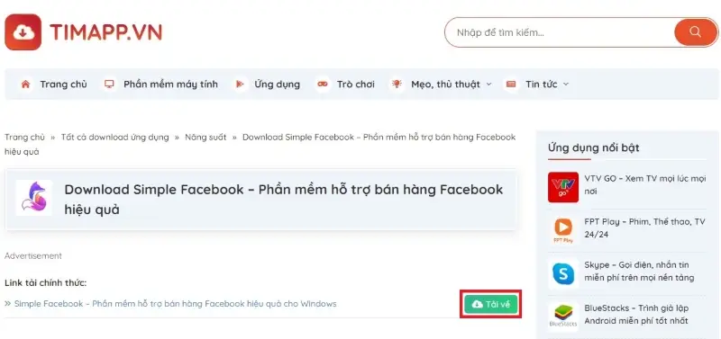 Hướng dẫn cách tải và cài đặt Simple Facebook
