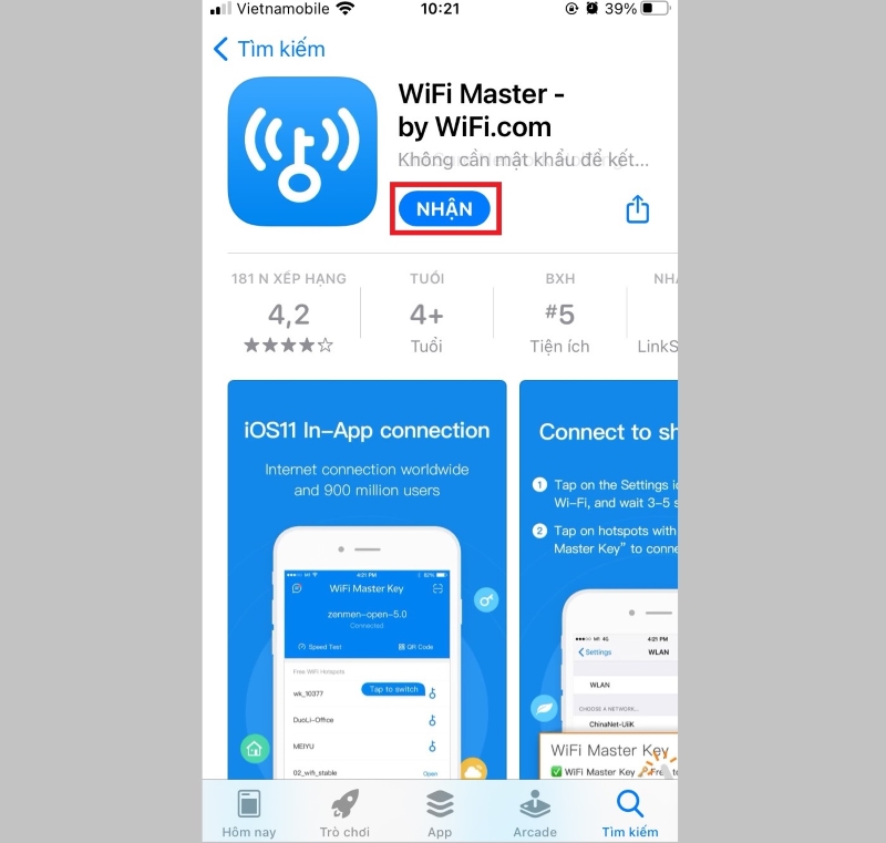 Cài đặt WiFi Master trên iOS