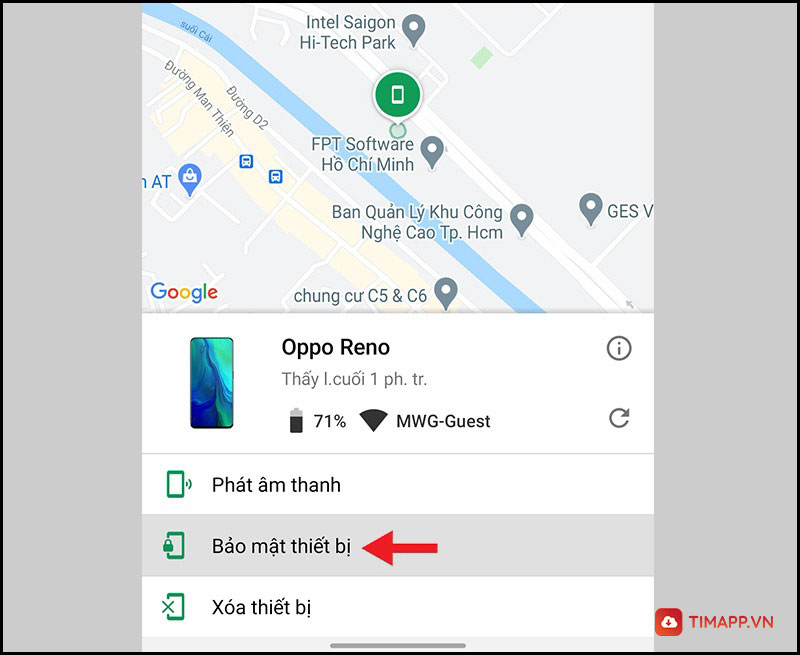cach tim thiet bi android bi mat bang ung dung Android Device Manage