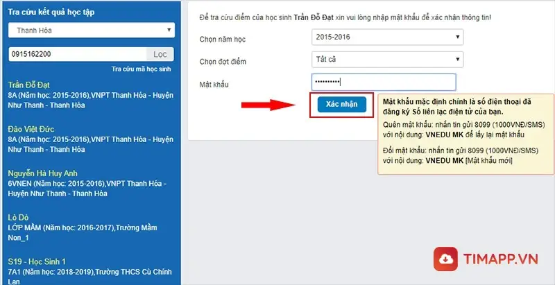 Tra cứu điểm thi trên máy tính