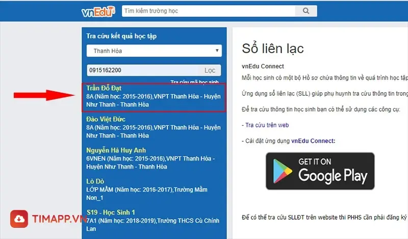 Tra cứu điểm thi trên máy tính